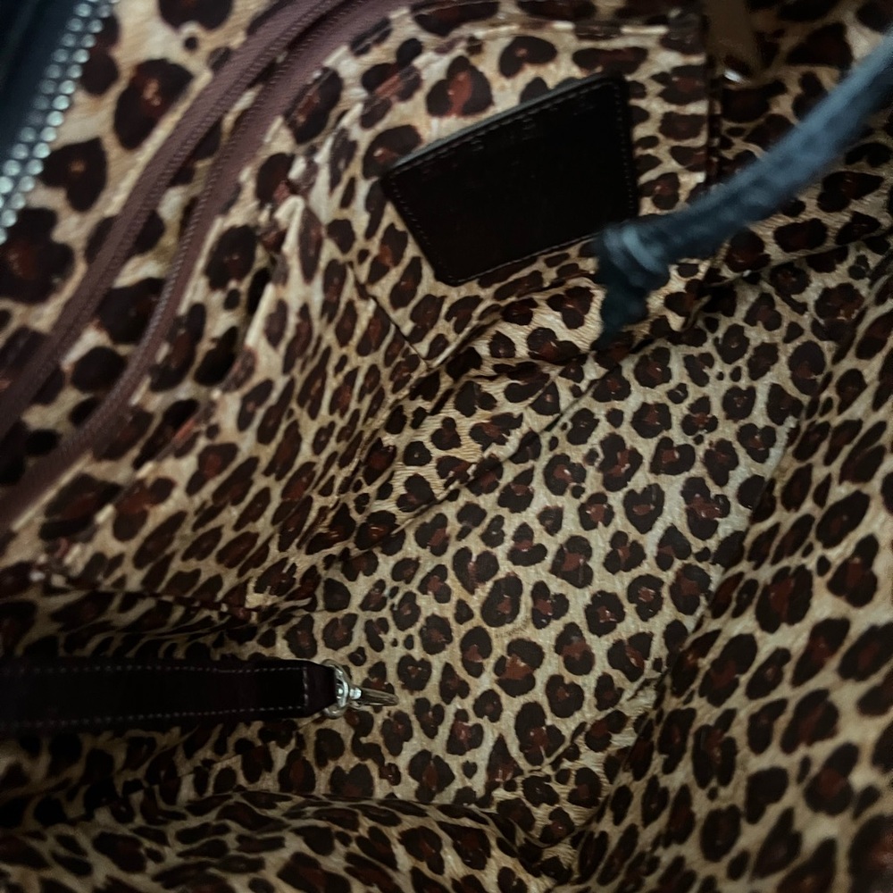 Brighton RARE 2013 DIVA Leather and Leopard Print Pony Hair Tote Shoulder Bag - Picture 14 of 16